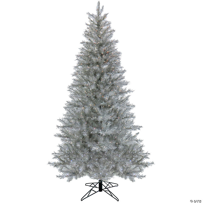 National Tree Company 9 ft. Pre-lit Artificial Christmas Crystal Pine Hinged Tree, 950 RGB LED Lights- UL Image