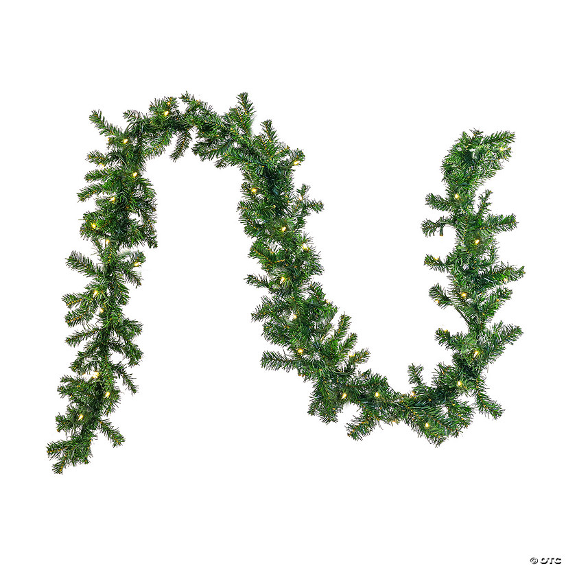 National Tree Company 9 ft. Stefan Fir Garland with Clear Lights Image