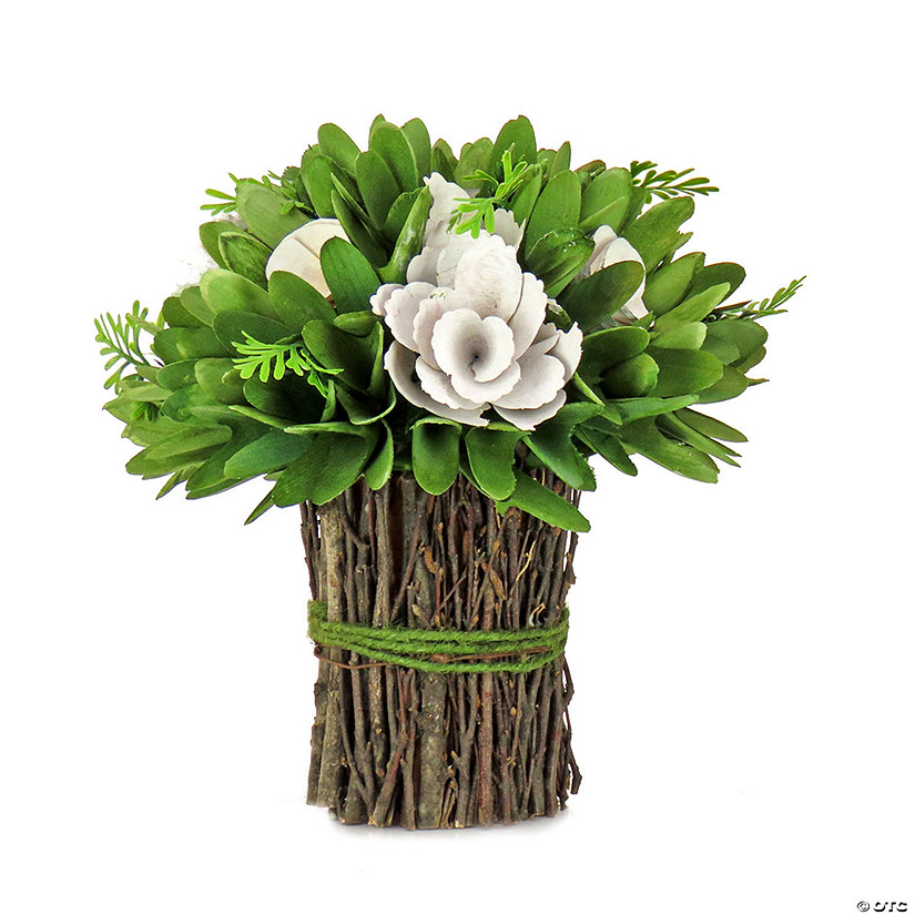 National Tree Company 9" Spring Cream Floral Bundle Image