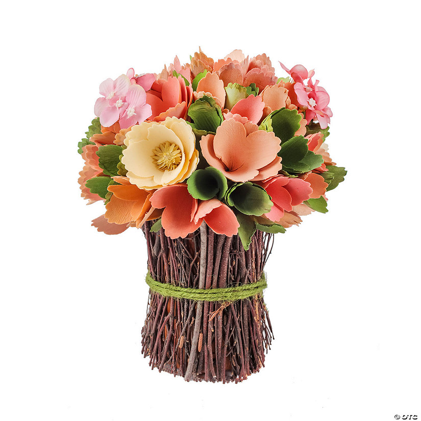National Tree Company 9" Spring Pink Floral Bundle Image