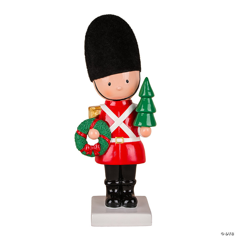National Tree Company First Traditions&#8482; 11" Christmas Soldier with Wreath and Tree Image