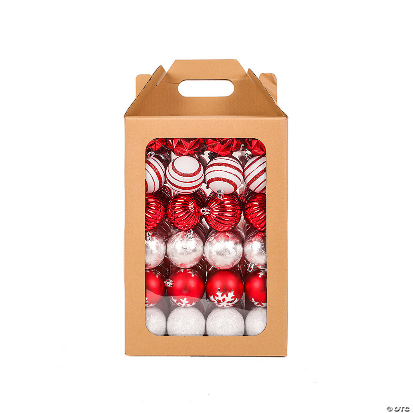 National Tree Company First Traditions - 2" Red Xmas Ball Decor Set-Set of 96 Image