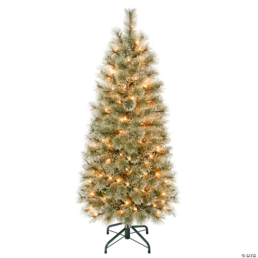 National Tree Company First Traditions&#8482; 4.5 ft. Arcadia Cashmere Pine Slim Tree with Clear Lights Image