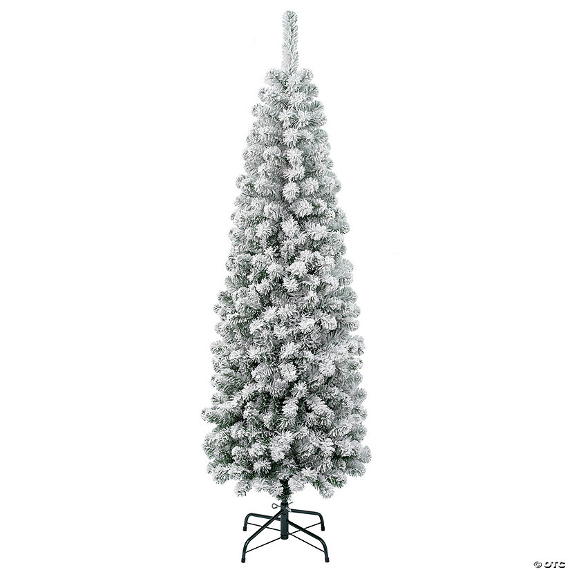 National Tree Company First Traditions 6 ft. Acacia Pencil Slim Flocked Tree Image