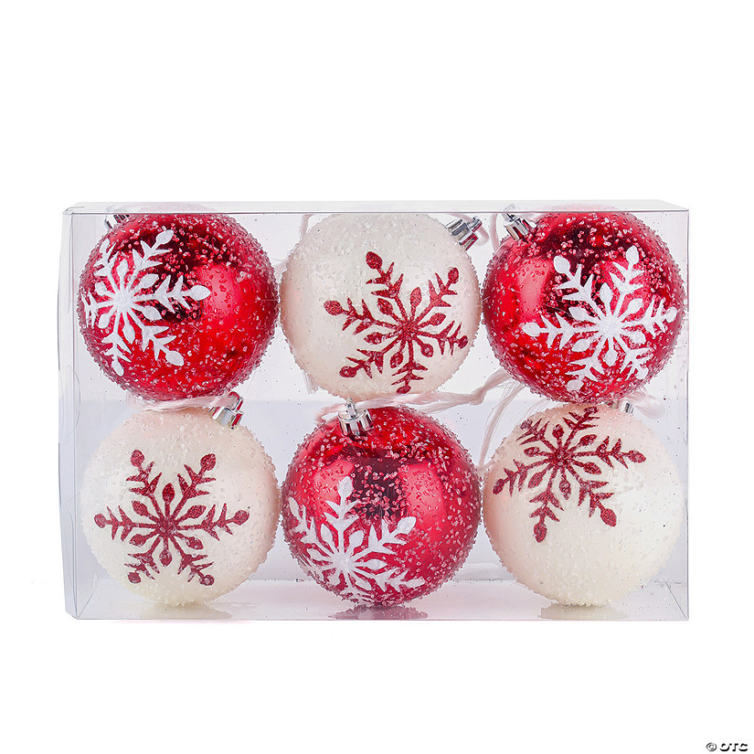 National Tree Company First Traditions 6 Piece Shatterproof Snowflake Ornaments Image