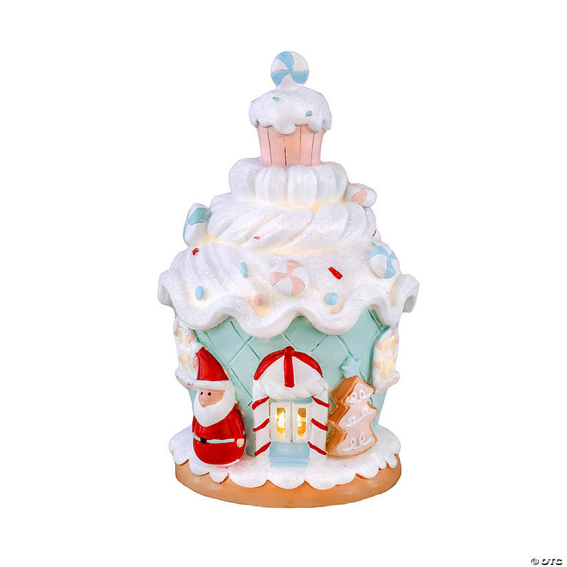 National Tree Company First Traditions&#8482; 8" Santa Cake House with Lights Image