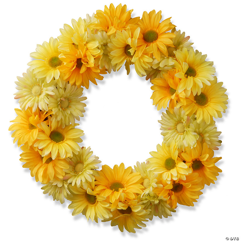 National Tree Company Garden Accents 19" Cosmos Wreath - Yellow Image