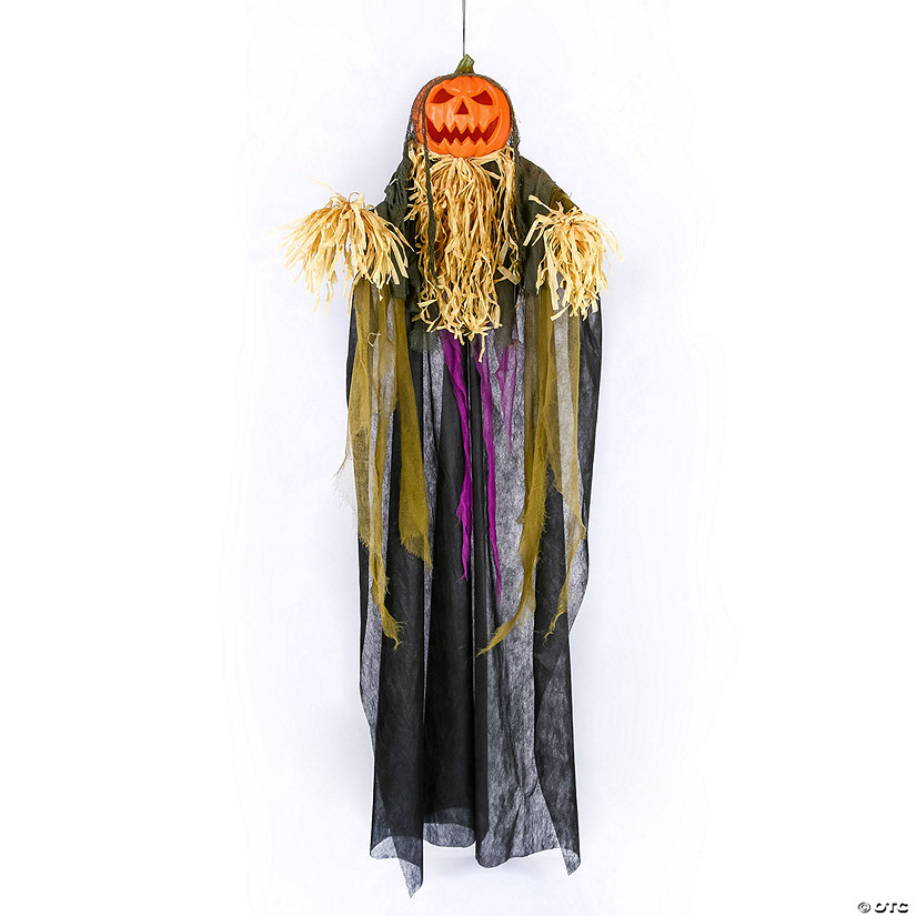 National Tree Company Hanging Halloween Scarecrow, Sound Activated Image