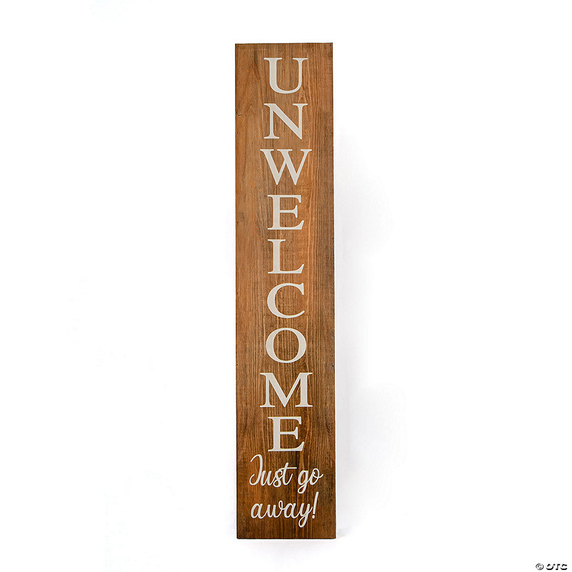 National Tree Company Unwelcome Porch Sign, 39 in. Natural Color Image