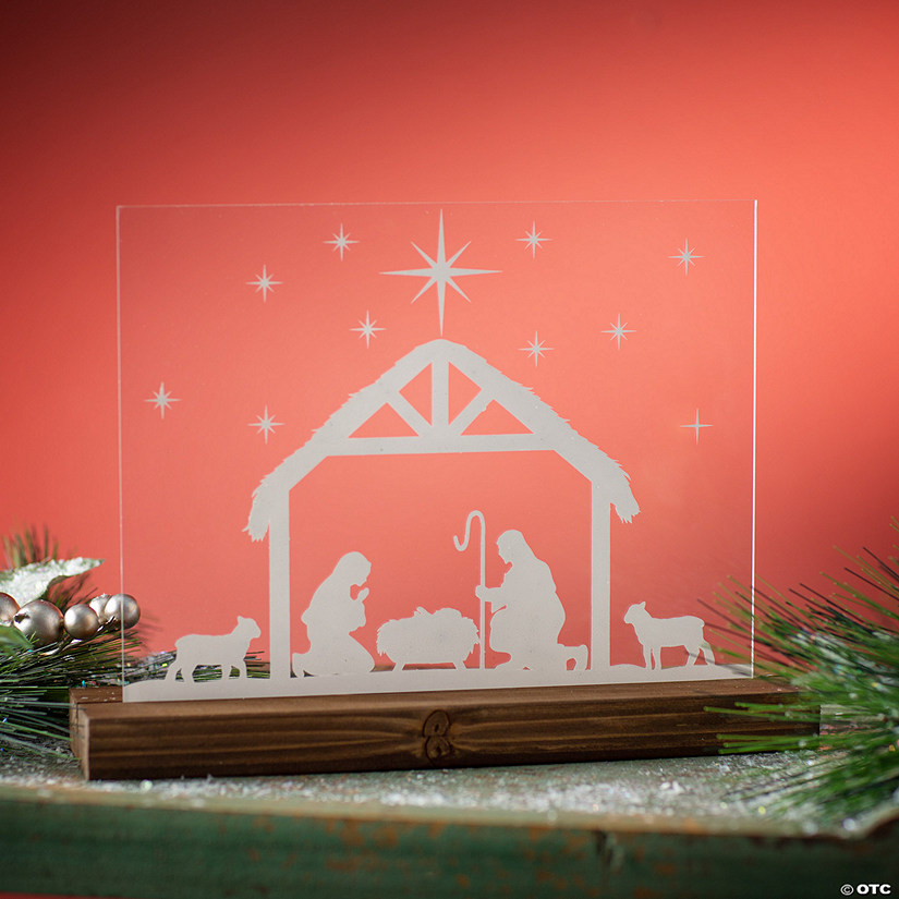 Nativity Acrylic Tabletop Sign Image