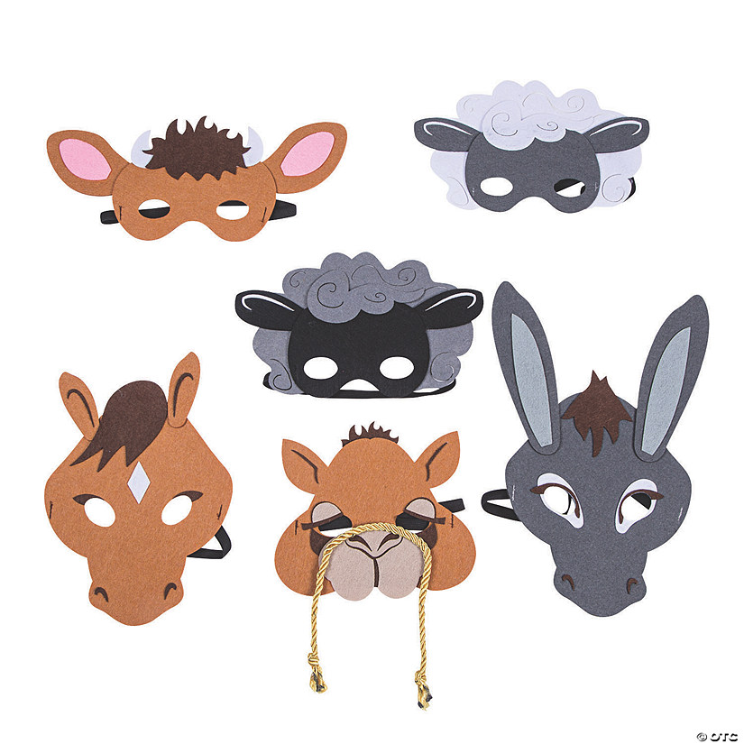 Nativity Animal Masks - 6 Pc. Image