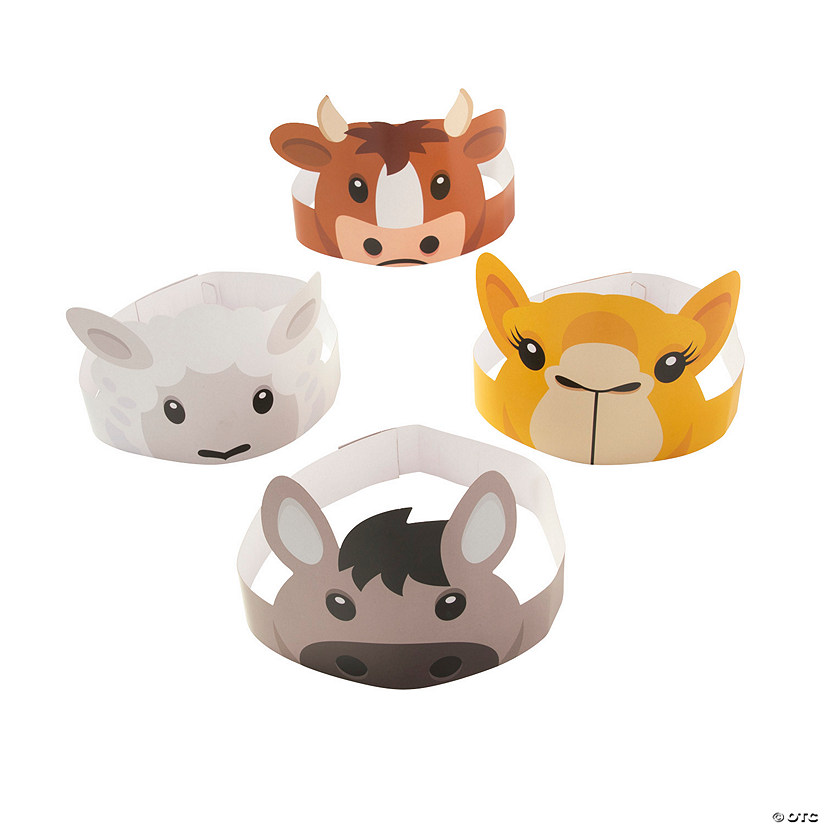 Nativity Animal Printed Headbands 12 Pc.