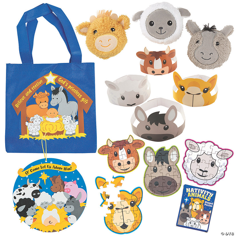 Nativity Animals Cheer Bags for 12 Image