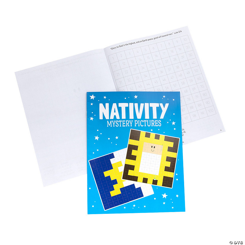 Nativity Hundred Chart Pictures Activity Books - 12 Pc. Image