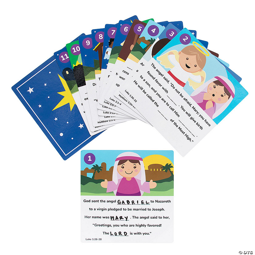 Nativity Sequence Story Cards - 12 Pc. Image