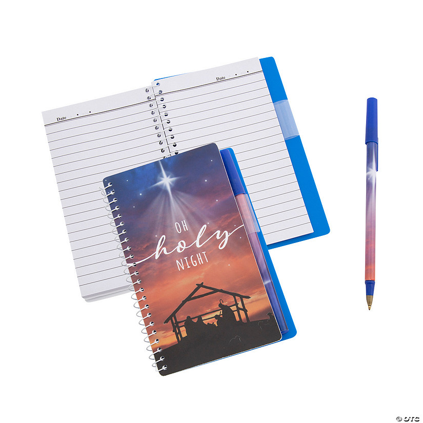 Nativity Spiral Notebooks with Pens &#8211; 12 Pc.  Image