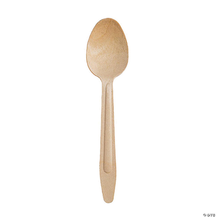 Natural Birch Eco Friendly Disposable Dinner Spoons (250 Spoons) Image