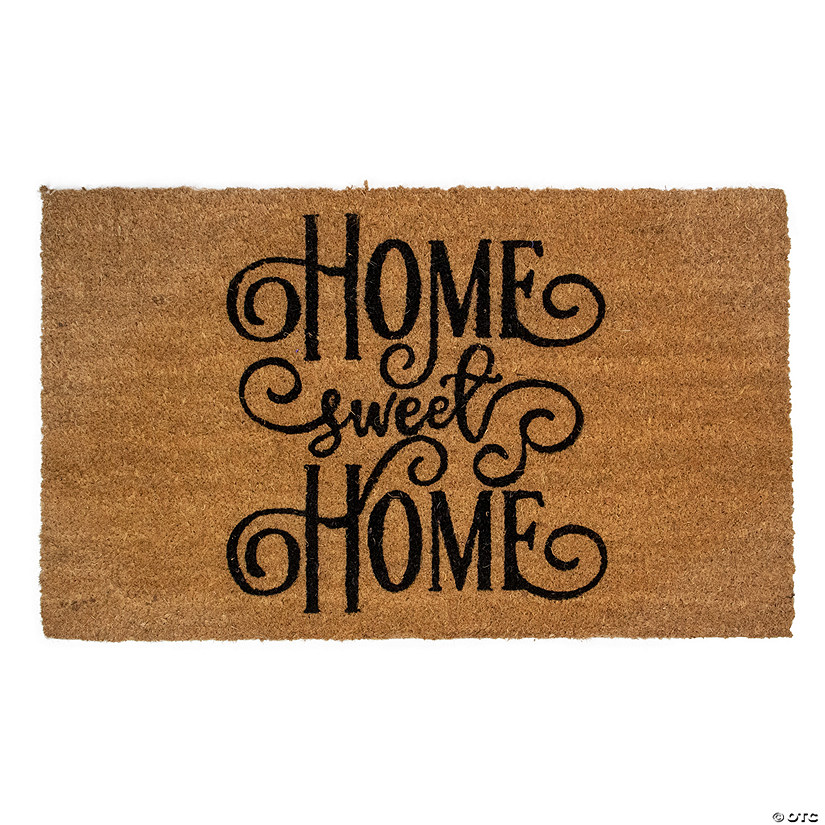Natural Coir Rectangular "Home Sweet Home" Doormat 18" x 30" Image