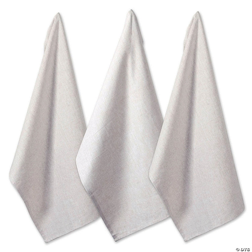 Natural Solid Chambray Dishtowel (Set Of 3) Image