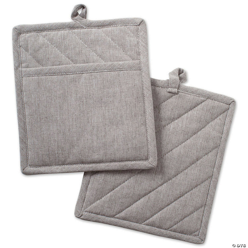 Natural Solid Chambray Potholder (Set Of 2) Image