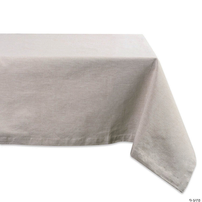 Natural Solid Chambray Tablecloth 60X84 Image