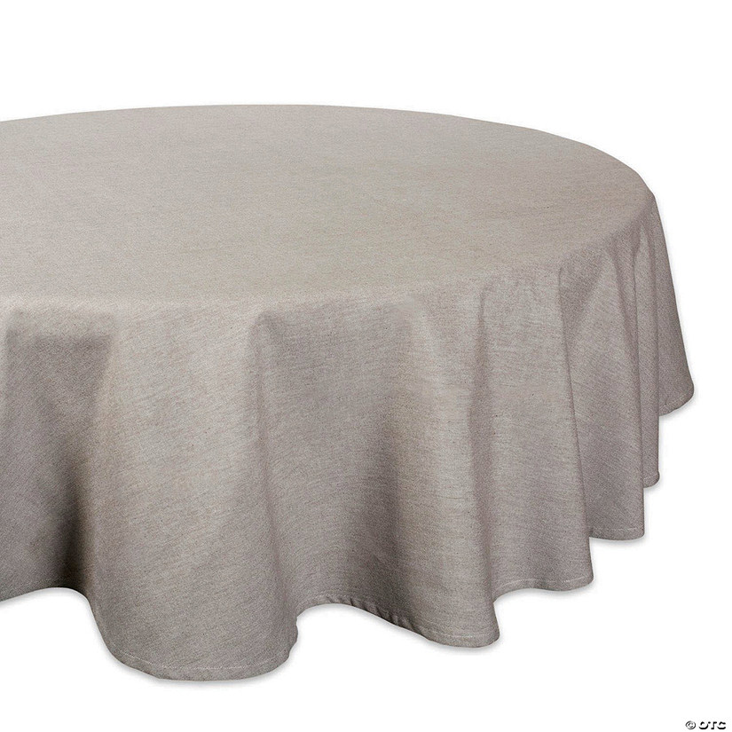 Natural Solid Chambray Tablecloth 70 Round Image