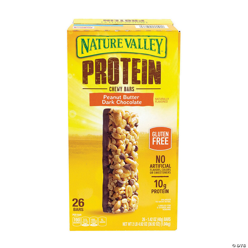 NATURE VALLEY Protein Chewy Granola Bars Peanut Butter Dark Chocolate, 1.42 oz, 26 Count Image