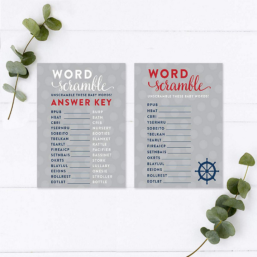 Nautical Baby Scramble Game 20pk Image