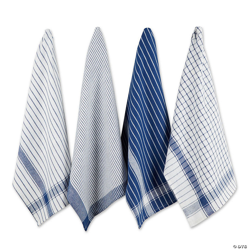 Nautical Blue Basic Dishtowel (Set Of 8) Image