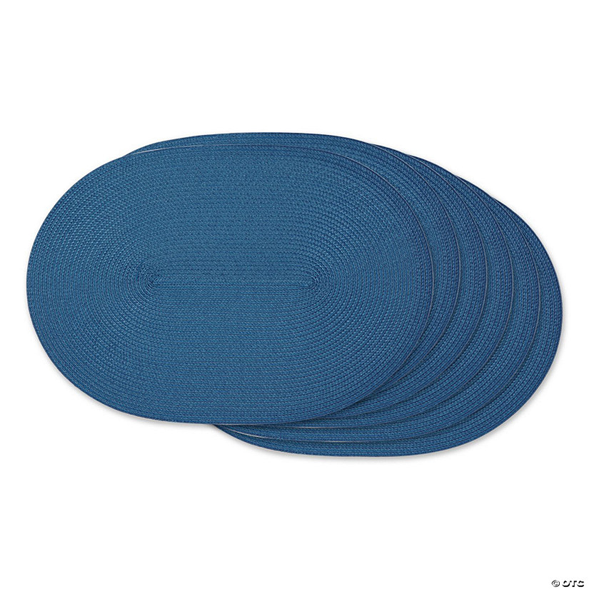 Nautical Blue Oval Pp Woven Placemat (Set Of 6) Image