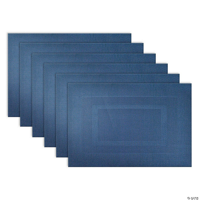 Nautical Blue Pvc Doubleframe Placemat (Set Of 6) Oriental Trading