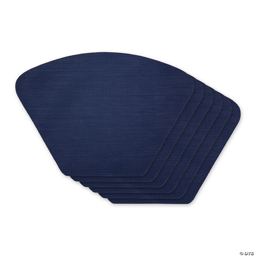 Nautical Blue Solid Wedge Table Placemat (Set Of 6) Image