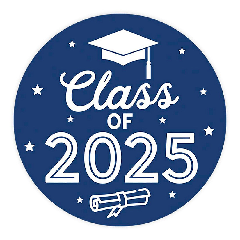 Navy Blue Class of  Stickers 2in Image