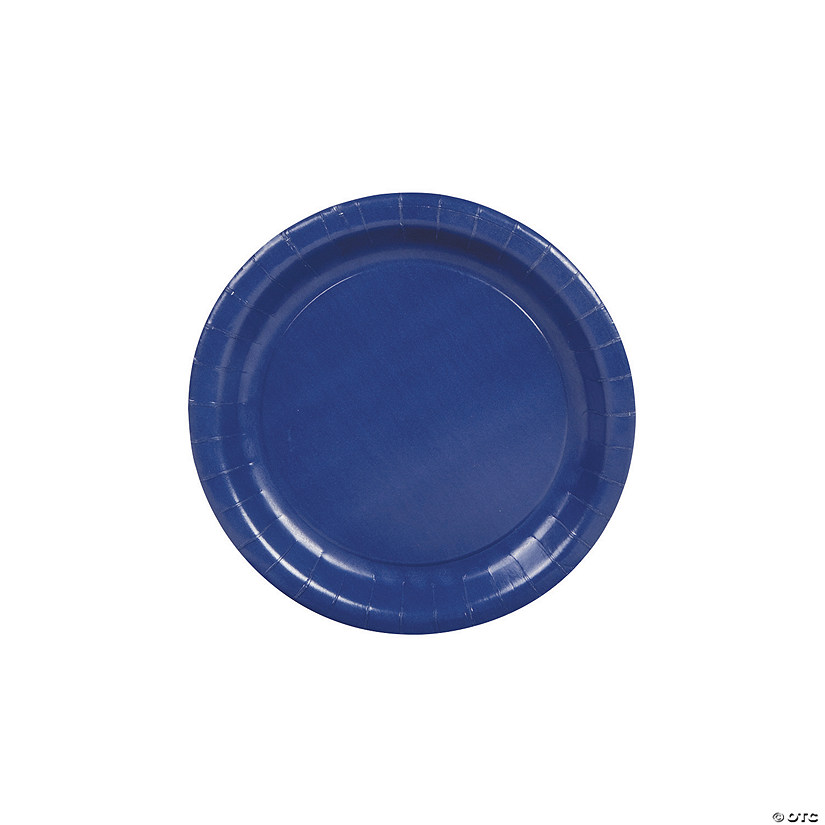 Navy Blue Paper Dessert Plates - 24 Ct. Image