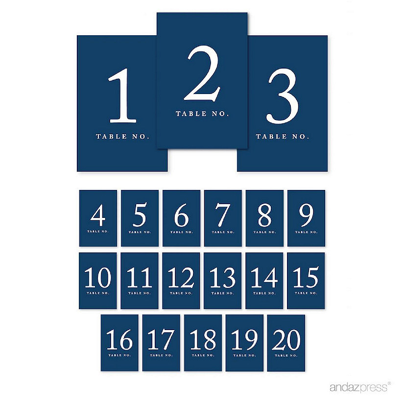 Navy Blue Perforated Numbers 1 20 Image