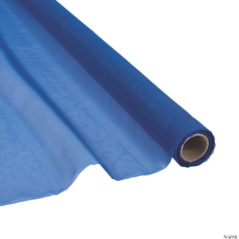 Navy Blue Voile Sheer Fabric Roll Image