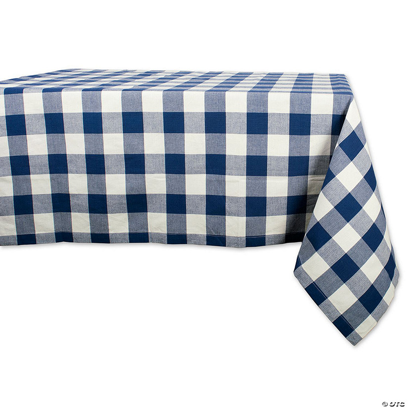 Navy Buffalo Check Tablecloth 52X52 Image