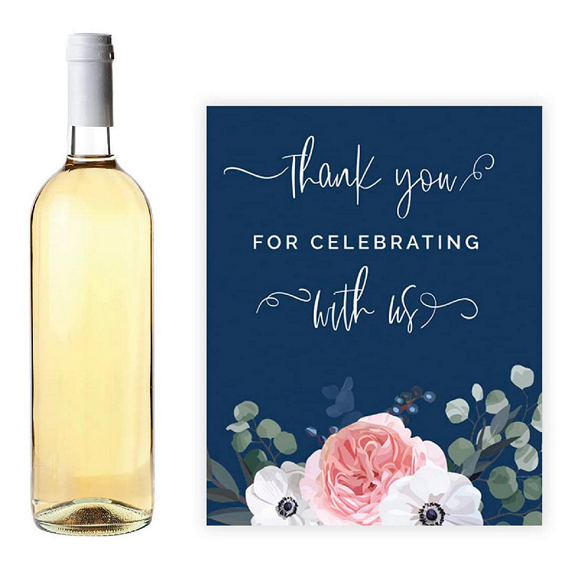 Navy Eucalyptus Wedding Thanks Image