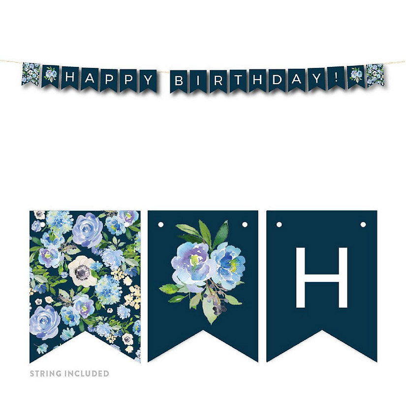 Navy Hydrangea Birthday - 4 x 5.5 Inch Image