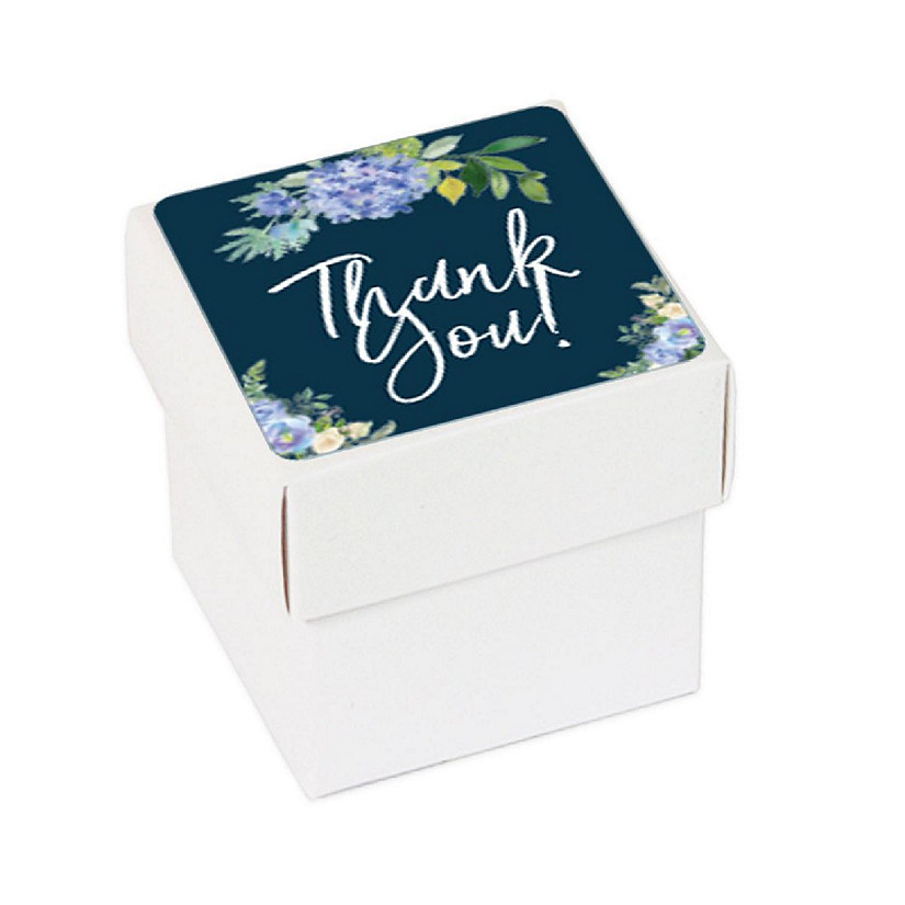 Navy Hydrangea Floral TY 2x2in 20pk Image