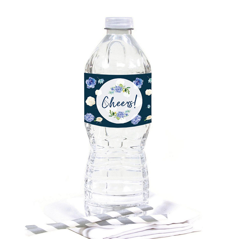 Navy Hydrangea Labels 20pk 2.5x8.5in Image