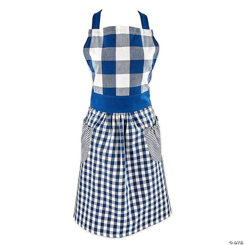 Navy/Off White Gingham Apron Image