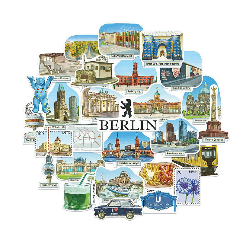Navy Peony Berlin Stickers Image