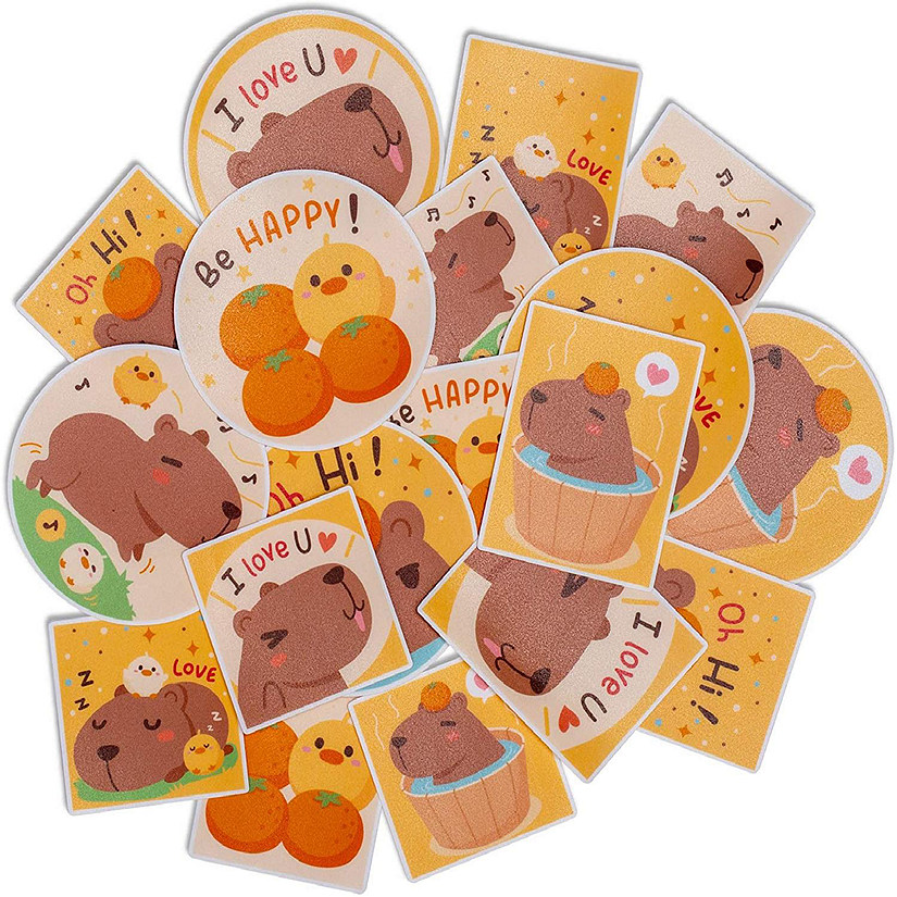 Navy Peony Happy Capybara Planner Stickers | Oriental Trading