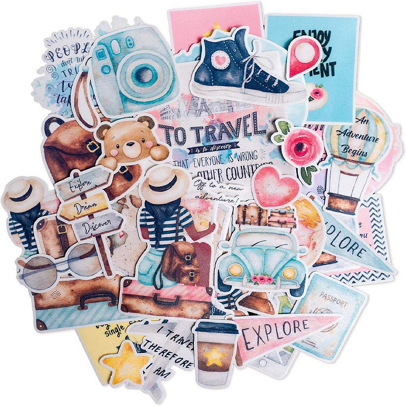 Navy Peony Outdoor Adventure Scrapbook Stickers | Oriental Trading