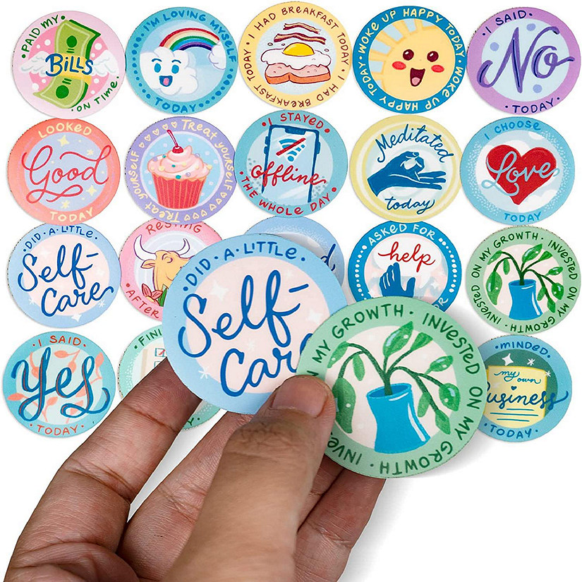 Navy Peony Self Care Reward Stickers Image
