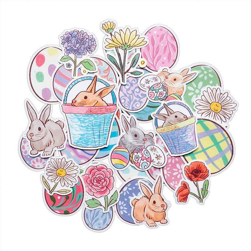 Navy Peony Spring Easter Sticker Set Oriental Trading