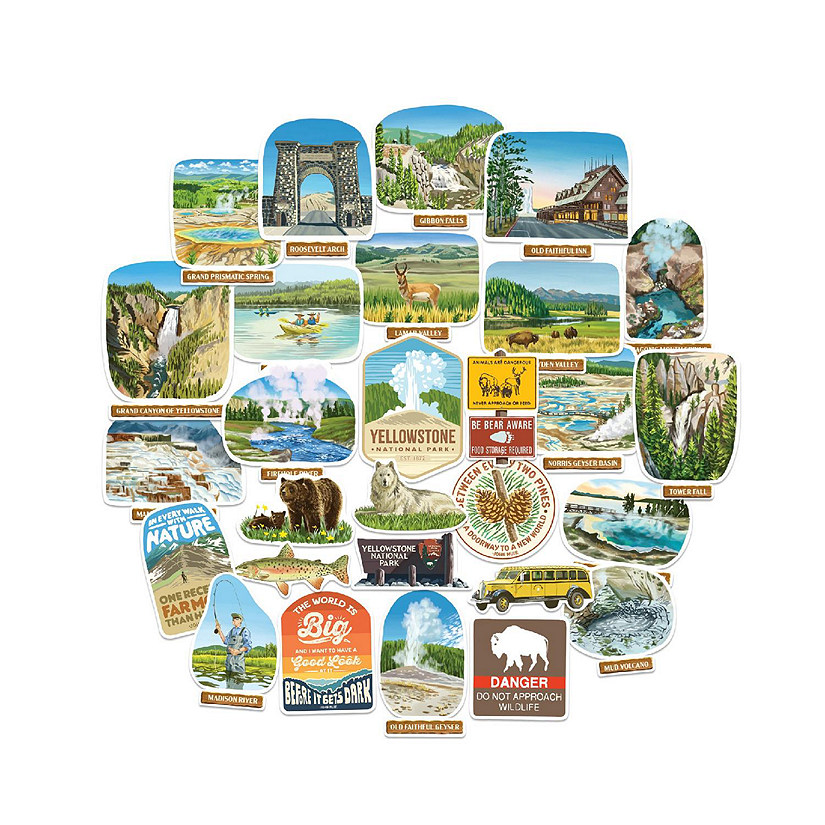 Navy Peony Yellowstone Stickers Image