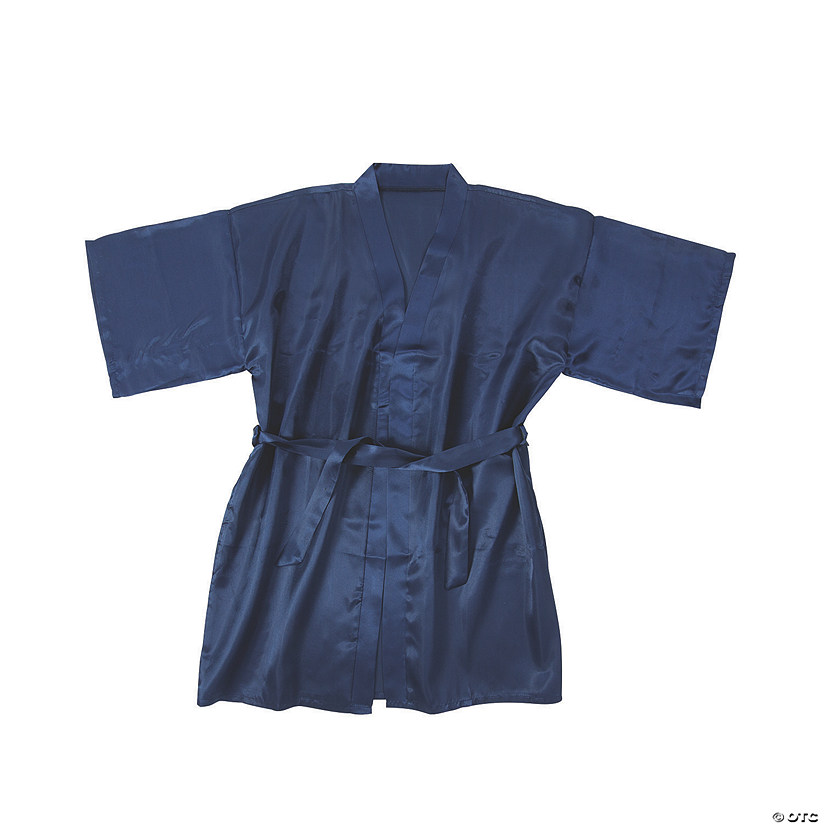 Navy Satin Robe Image