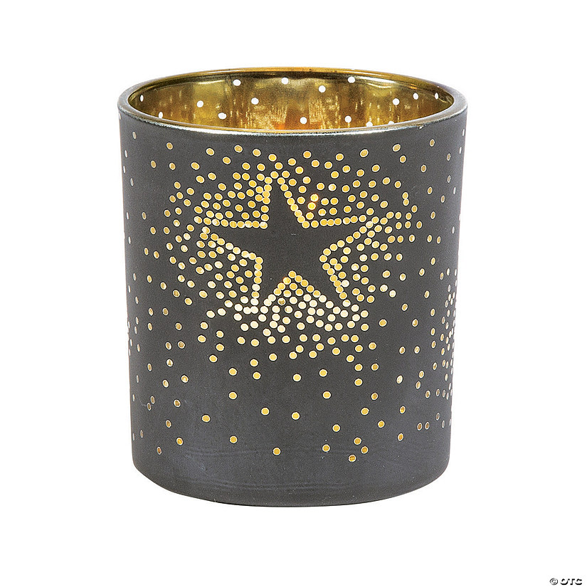 Navy Star Glass Votive Candle Holders - 6 Pc. Image